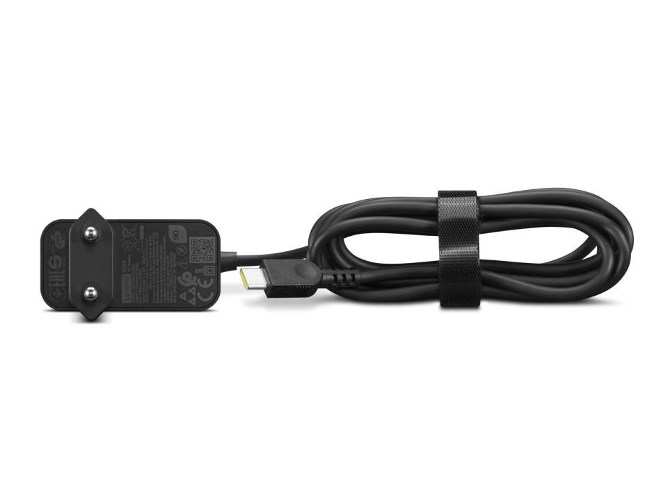 Lenovo 65 W USB‑C strømforsyning 4X21L54610 - Sort