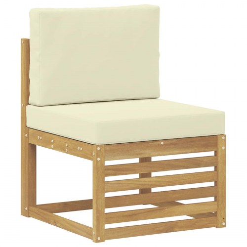 Udendørs sofagruppe med pude Hvid 59 x 59 x 37 cm Polyester