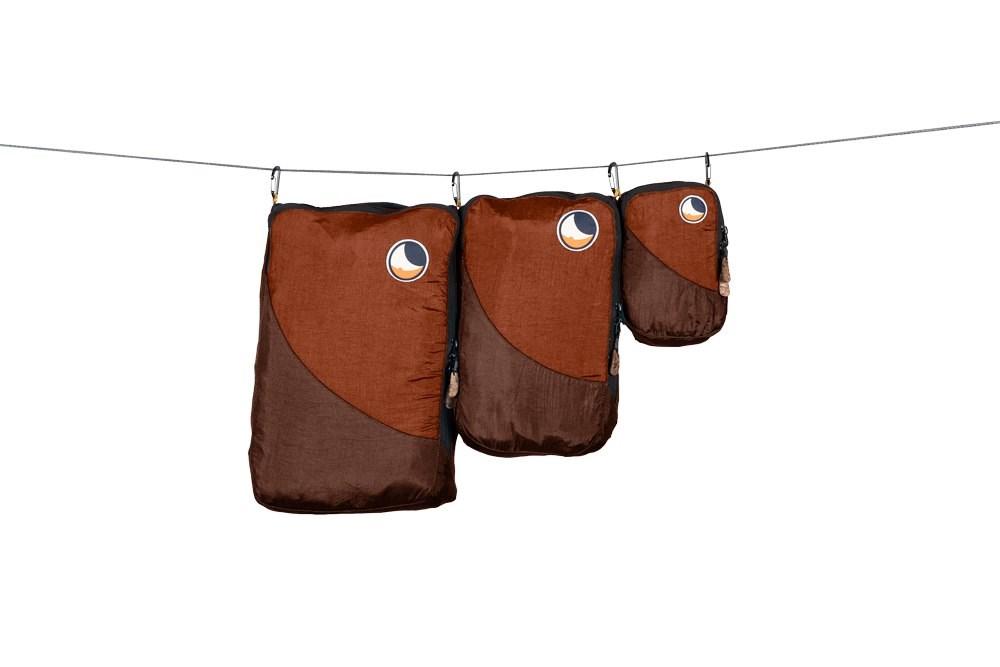 Rejsesæt med pakkekuber - Travel Cube Set, chocolate/copper
