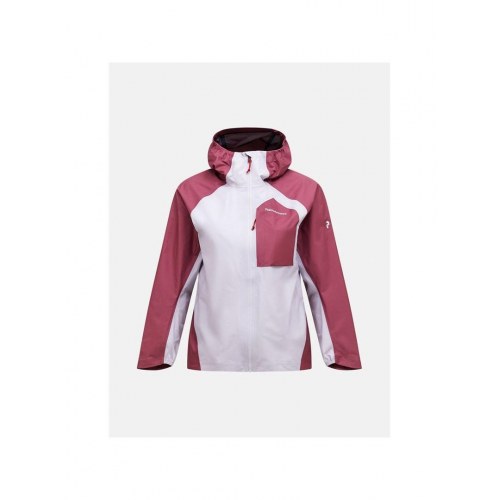 Peak Performance W Trail Hipe 3L skaljakke - grå/rosa, M