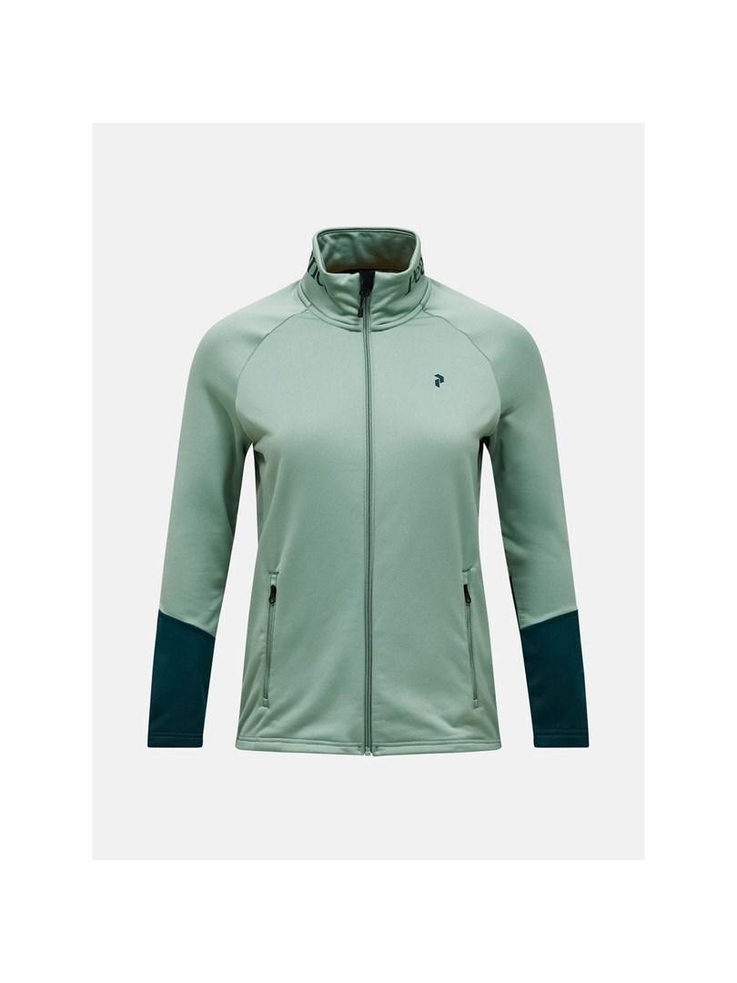Peak Performance W Rider Essentials Midlayer Zip - grøn, M
