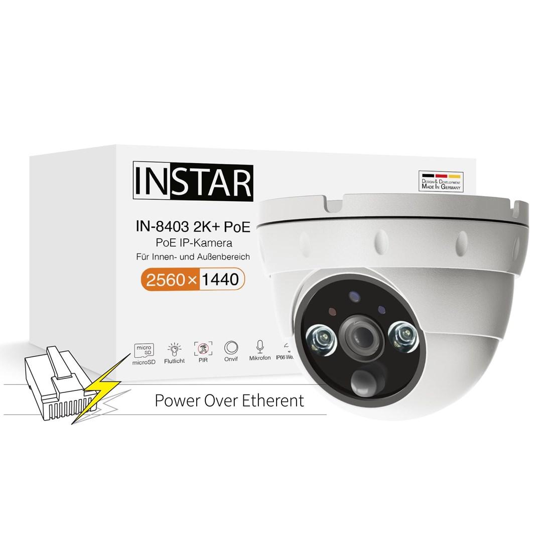 INSTAR IN-8403 2K+ PoE overvågningskamera - Hvid