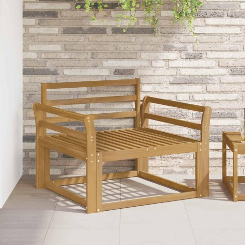 Udendørs Mellem Sofa Massivt Akacietræ Hvid