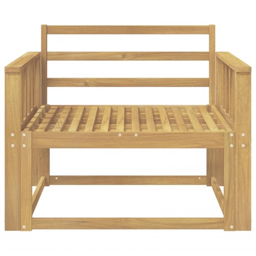 Udendørs Mellem Sofa Massivt Akacietræ Hvid