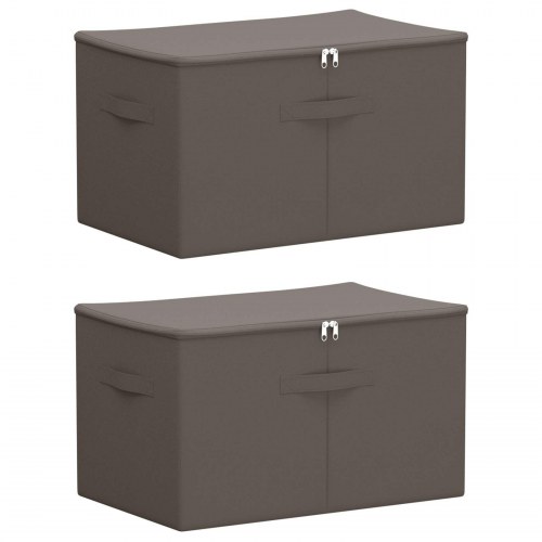 Opbevaringskasse 2 stk Grå 55 x 35 x 32 cm Ikke-vævet stof