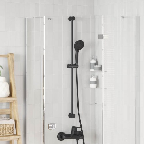 Brusehovedholder Sort 101 cm Rustfrit stål