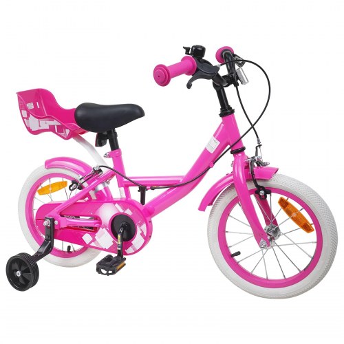Børnecykel 14 tommer anbefalet til 3-5 år gammel Lyserød