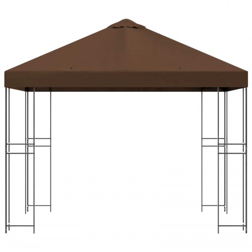Pavillon 3 x 3 m Brun Polyester og Stål 190 gsm