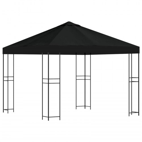 Pavillon 3 x 3 m Sort Polyester og Stål 190 gsm