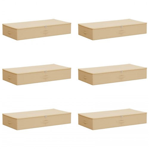 Opbevaringskasse 6 stk Cremefarvet 90 x 48 x 15 cm