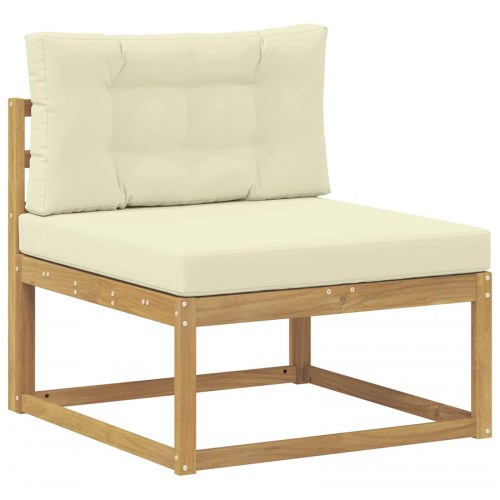Udendørs sofagruppe med pude Hvid 79 x 79 x 37 cm Polyester