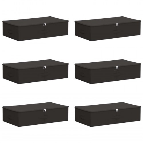 Opbevaringskasse 6 stk Antracit 70 x 40 x 18 cm Ikke-vævet stof