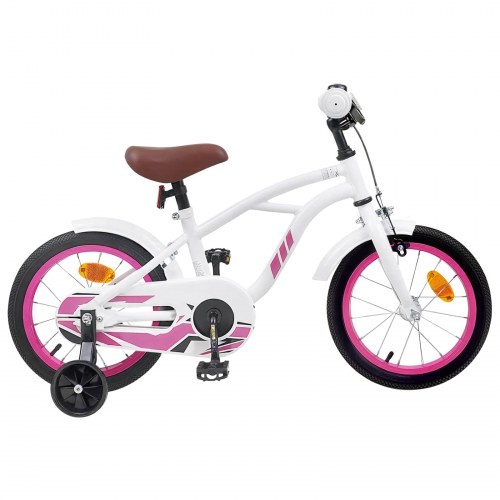 Børnecykel 14 tommer anbefalet til 3-5 år gammel Hvid