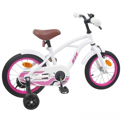 Børnecykel 14 tommer anbefalet til 3-5 år gammel Hvid