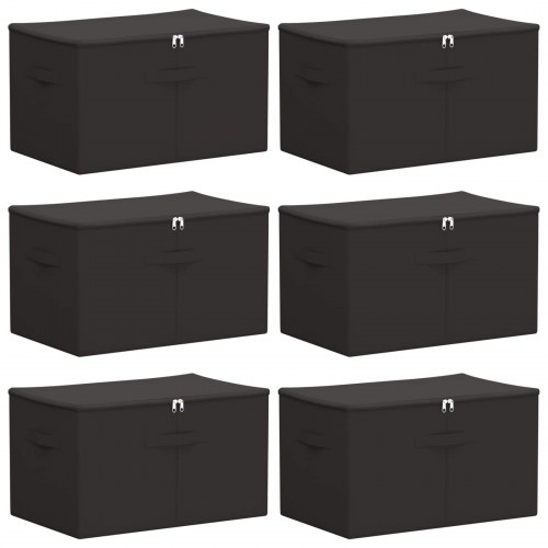 Opbevaringskasse 6 stk Antracit 60 x 43 x 35 cm Ikke-vævet stof