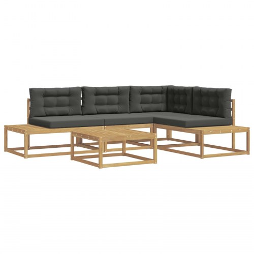 Udendørs sofagruppe med pude Hvid 79 x 79 x 37 cm Polyester