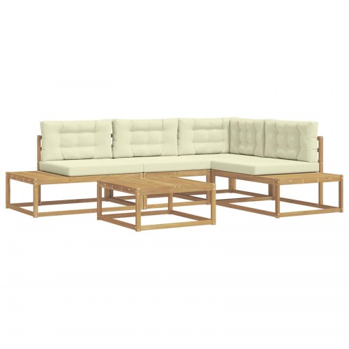 Udendørs sofagruppe med pude Hvid 79 x 79 x 37 cm Polyester