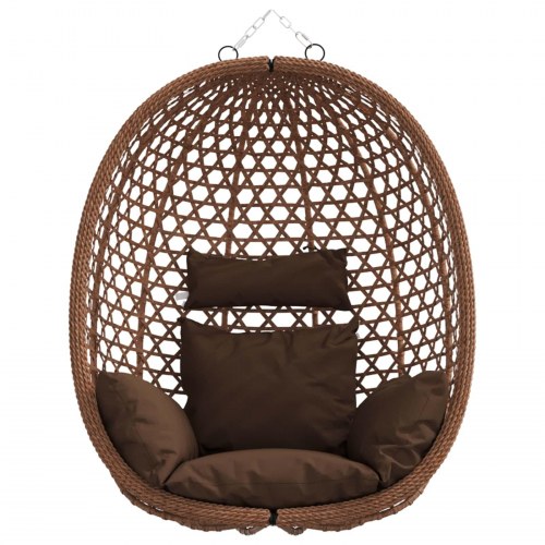 Hængestol uden stativ Brun 92 x 57,5 x 110 cm polyrattan