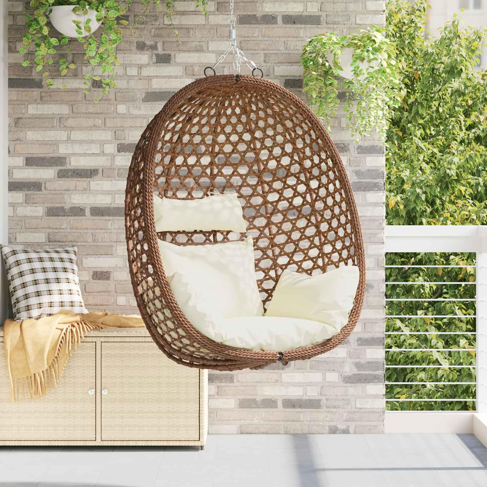 Hængestol uden stativ polyrattan 92 x 57,5 x 110 cm