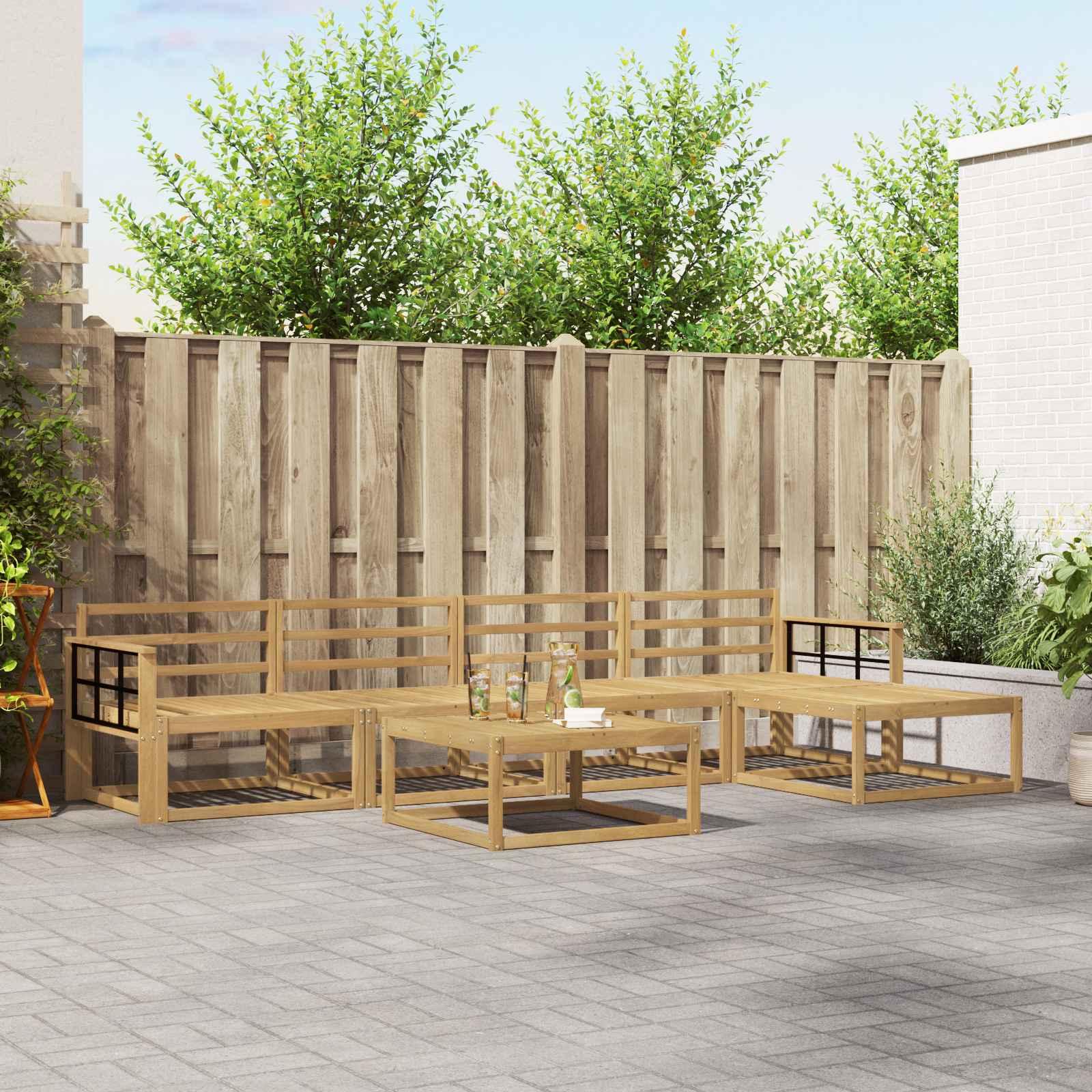 Udendørs sofagruppe 6 stk Hvid 79 x 79 x 37 cm