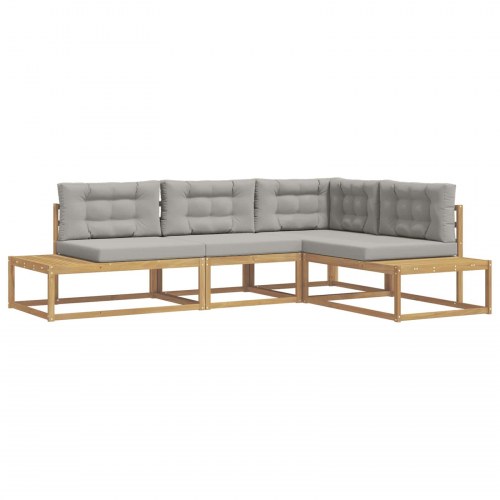 Udendørs sofagruppe Hvid 277,5 x 198,5 x 73 cm Polyester