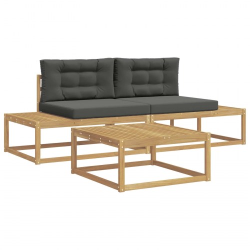 Udendørs sofagruppe med pude Hvid 79 x 79 x 37 cm Polyester