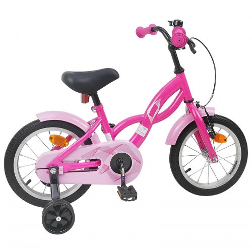 Børnecykel 14 tommer anbefalet til 3-5 år gammel Mørk pink