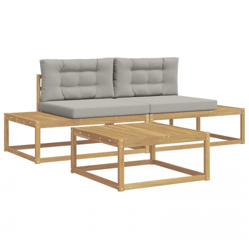 Udendørs sofagruppe med pude Hvid 79 x 79 x 37 cm Polyester