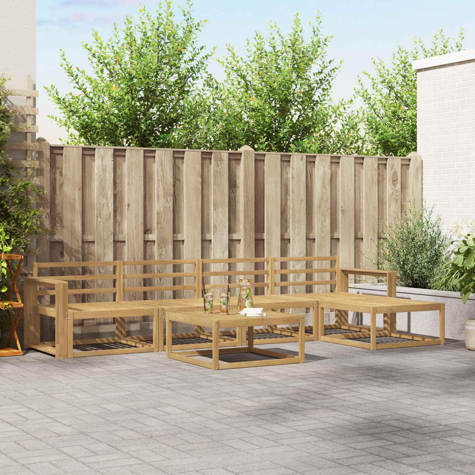 Udendørs sofagruppe 6 stk Hvid 79 x 79 x 37 cm