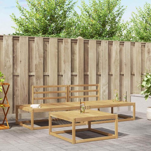 Udendørs sofagruppe Hvid 79 x 79 x 37 cm Massivt Akacietræ