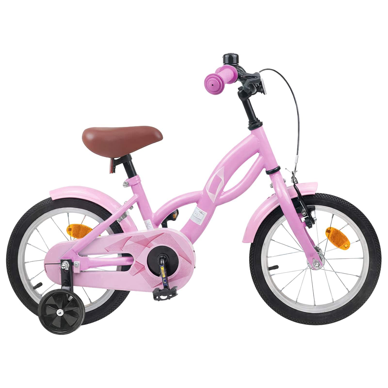 Børnecykel 16 tommer til 4-6 år gamle Lys pink
