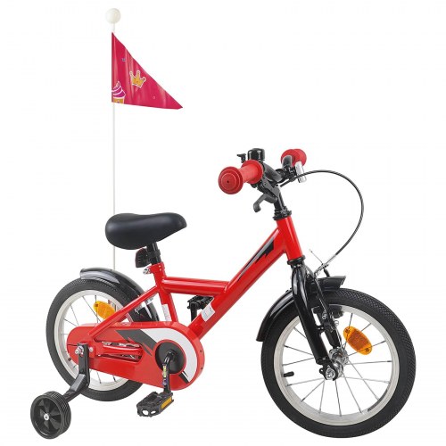 Børnecykel 16 tommer til 4-6 år gamle Rød