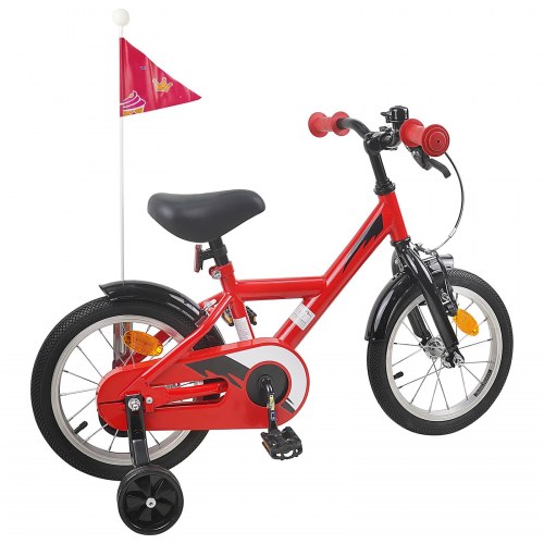 Børnecykel 16 tommer til 4-6 år gamle Rød