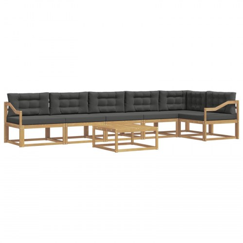 Udendørs sofagruppe 7 stk Hvid og antracit 79 x 79 x 37 cm