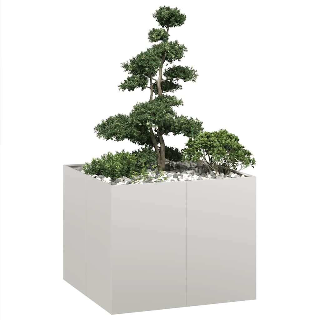 Plantekasse 100x100x80 cm rustfrit stål