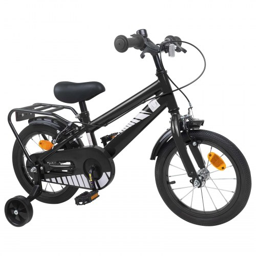 Børnecykel 14 tommer anbefalet til 3-5 år gammel Sort