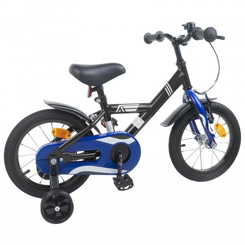 Børnecykel 14 tommer anbefalet til 3-5 år gammel Sort