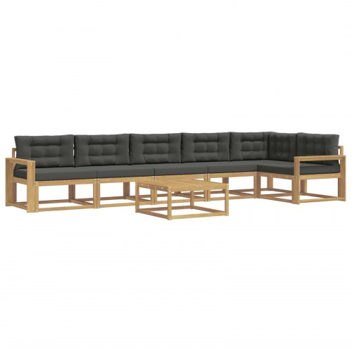 Udendørs sofagruppe 7 stk Hvid og antracit 79 x 79 x 37 cm