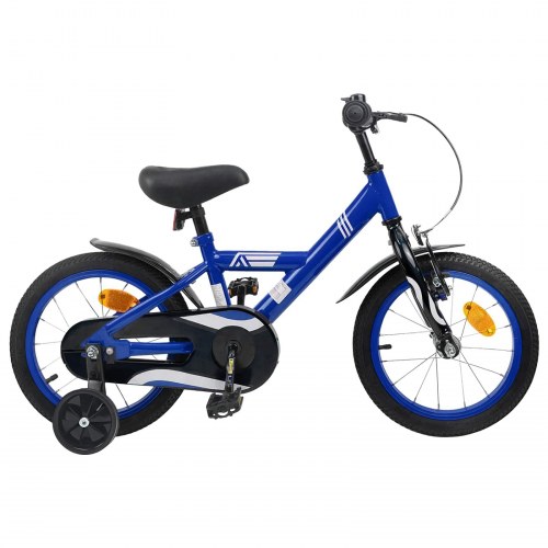 Børnecykel 14 tommer anbefalet til 3-5 år gammel Mørk blå