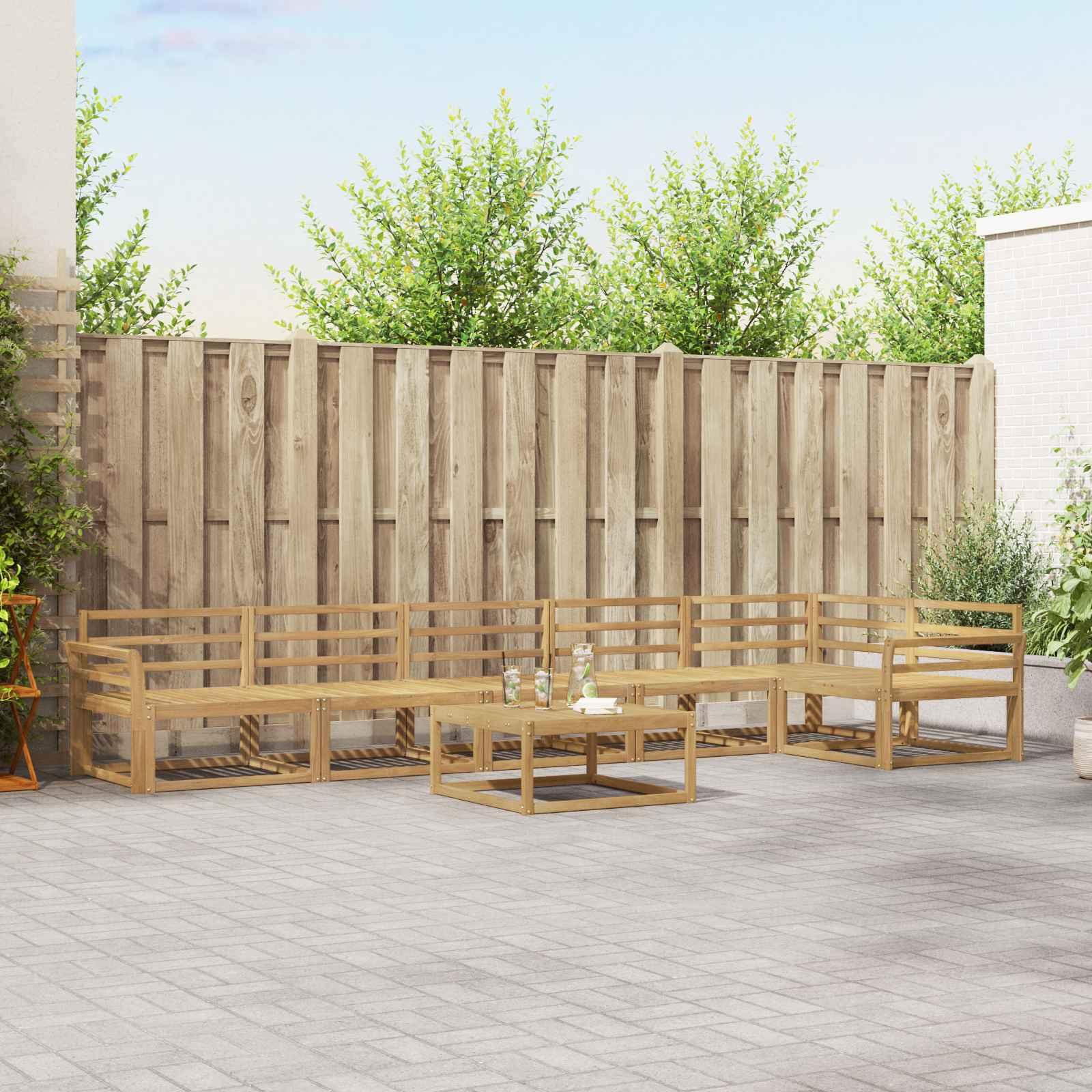 Udendørs sofagruppe 7 stk Hvid 79 x 79 x 37 cm