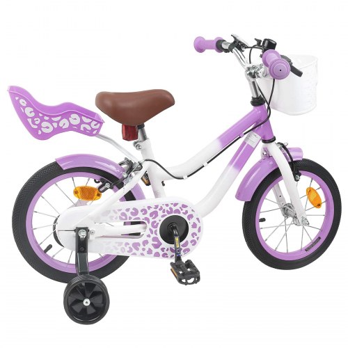 Børnecykel 14 tommer anbefalet til 3-5 år gammel Lilla