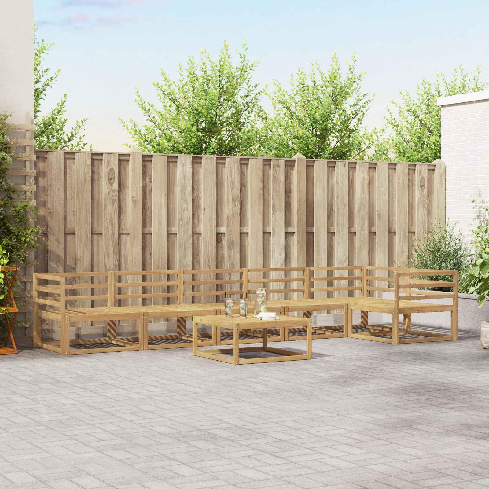 Udendørs sofagruppe 7 stk Hvid 79 x 79 x 37 cm