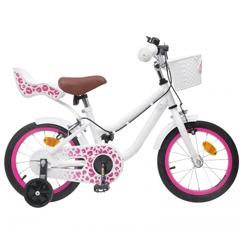 Børnecykel 14 tommer anbefalet til 3-5 år gammel Hvid