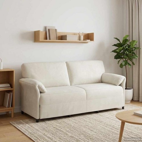 3-personers sofa Cremefarvet 198 x 83 x 95 cm Fløjl