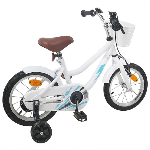 Børnecykel 14 tommer anbefalet til 3-5 år gammel Hvid