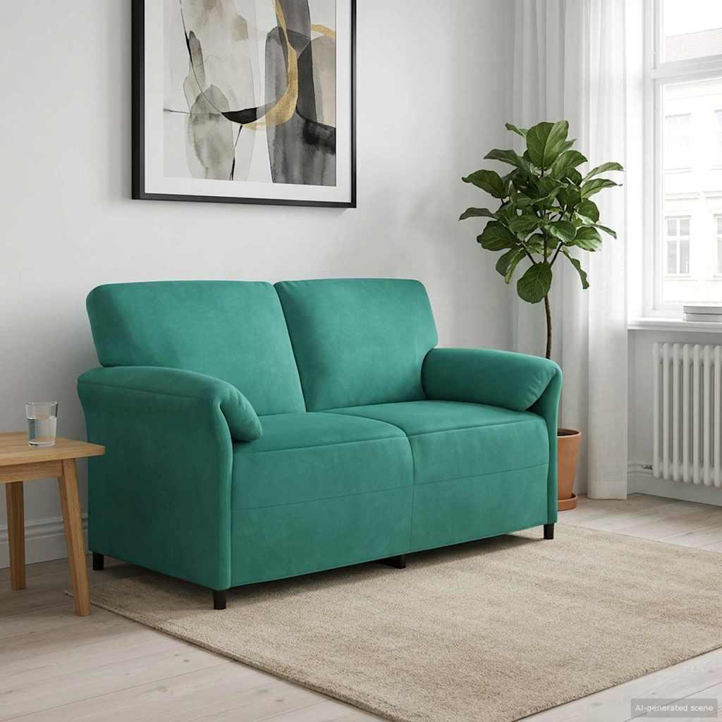 2-personers sofa Turkis 158 x 83 x 95 cm Fløjl