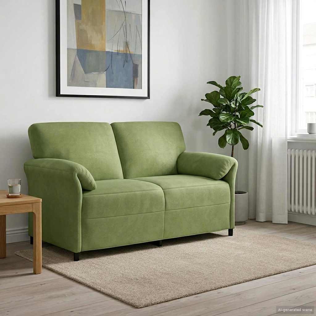 2-personers sofa Lys grøn 158 x 83 x 95 cm Fløjl