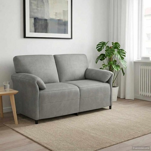 2-personers sofa Lysegrå 158 x 83 x 95 cm Fløjl
