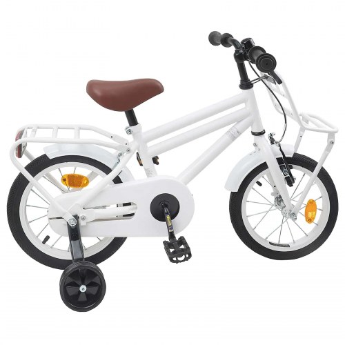Børnecykel 14 tommer anbefalet til 3-5 år gammel Hvid