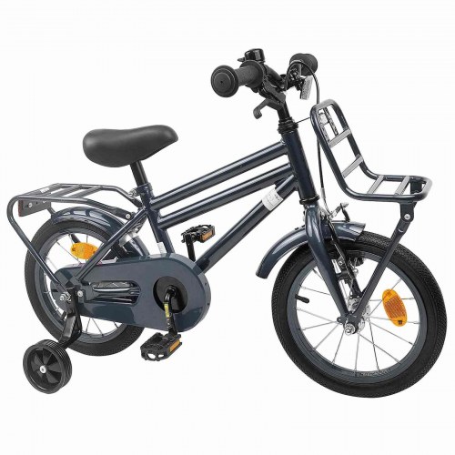 Børnecykel 16 tommer til 4-6 år gamle Mørkegrå
